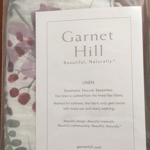 100% Linen Floral Sham - brand new